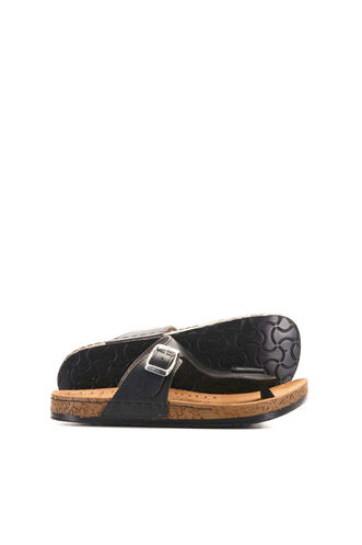 ESEM 0475G Women's Slippers Black - Thumbnail