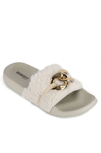 ESEM EA12SK265 Women's Slippers Beige - Thumbnail