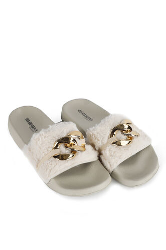 ESEM EA12SK265 Women's Slippers Beige - Thumbnail