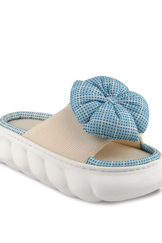 ESEM EA22SK028 Women's Slippers Beige - Blue - Thumbnail