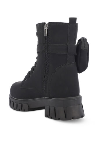 ESEM HELLO Women's Boot Black Nubuck - Thumbnail