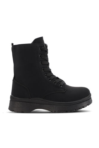 ESEM HENDA Girl Child Boot Black Nubuck - Thumbnail