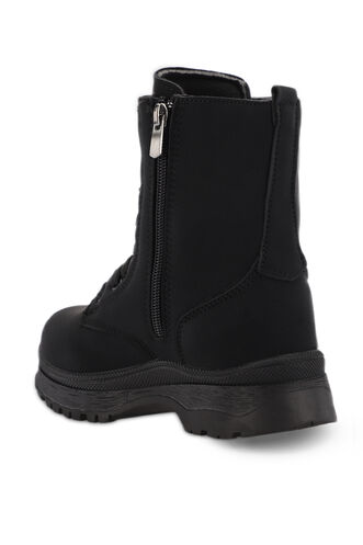 ESEM HENDA Girl Child Boot Black Nubuck - Thumbnail