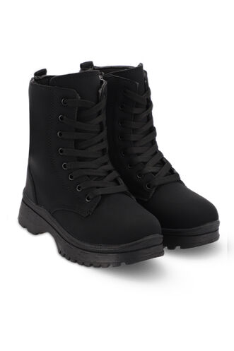 ESEM HENDA Girl Child Boot Black Nubuck - Thumbnail