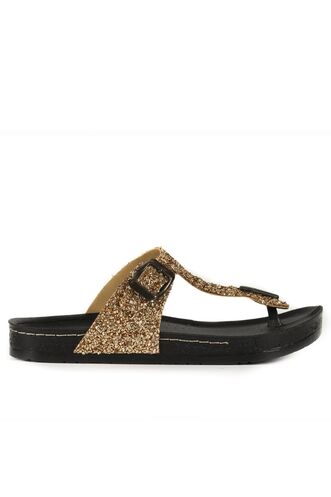 ESEM SL-Z0450 Women's Slipper Gold Sim - Thumbnail