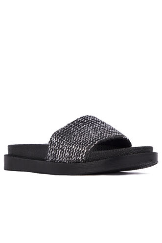 ESEM SL-Z9230 Women's Slipper Silver Sim - Thumbnail