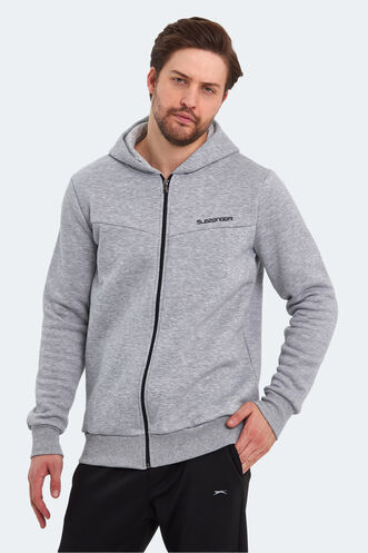 Slazenger BACK Erkek Sweatshirt Gri - Thumbnail