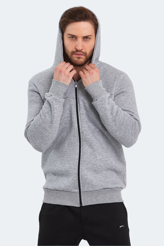 Slazenger BACK Erkek Sweatshirt Gri - Thumbnail