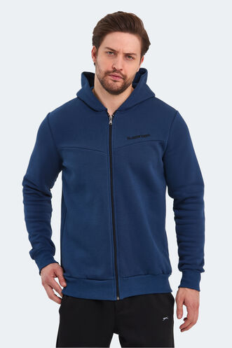 Slazenger BACK Erkek Sweatshirt Indigo - Thumbnail