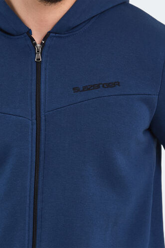 Slazenger BACK Erkek Sweatshirt Indigo - Thumbnail