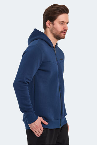 Slazenger BACK Erkek Sweatshirt Indigo - Thumbnail