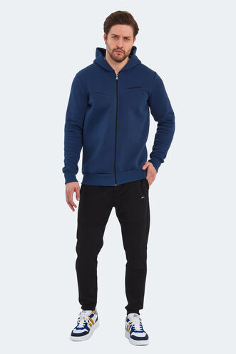 Slazenger BACK Erkek Sweatshirt Indigo - Thumbnail