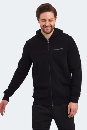 Slazenger BACK Erkek Sweatshirt Siyah - Thumbnail