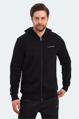 Slazenger BACK Erkek Sweatshirt Siyah - Thumbnail