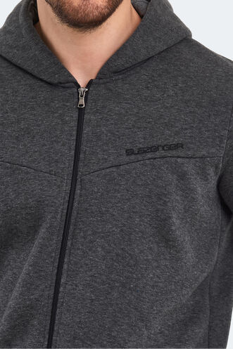 Slazenger BACK Men's Sweatshirt Anthracite - Thumbnail