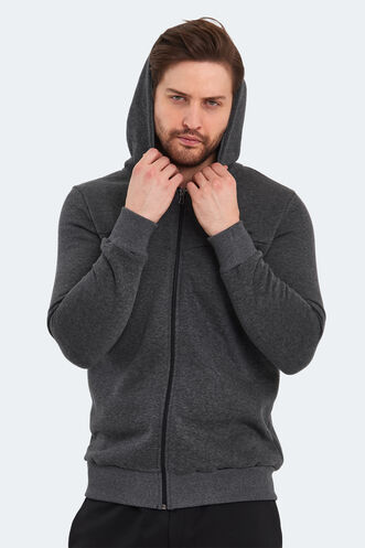 Slazenger BACK Men's Sweatshirt Anthracite - Thumbnail