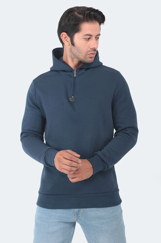 Slazenger BAHA Erkek Sweatshirt Indigo - Thumbnail