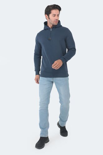 Slazenger BAHA Erkek Sweatshirt Indigo - Thumbnail