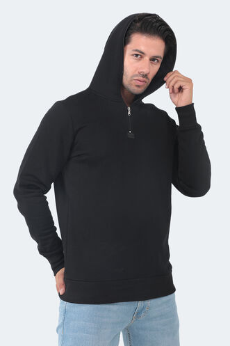 Slazenger BAHA Erkek Sweatshirt Siyah - Thumbnail