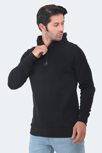 Slazenger BAHA Erkek Sweatshirt Siyah - Thumbnail