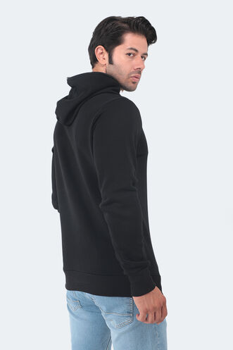 Slazenger BAHA Erkek Sweatshirt Siyah - Thumbnail