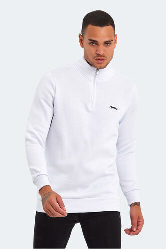 Slazenger - Slazenger BALBIN Erkek Sweatshirt Beyaz