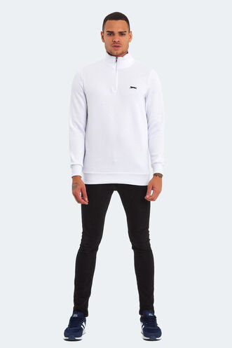 Slazenger BALBIN Erkek Sweatshirt Beyaz - Thumbnail