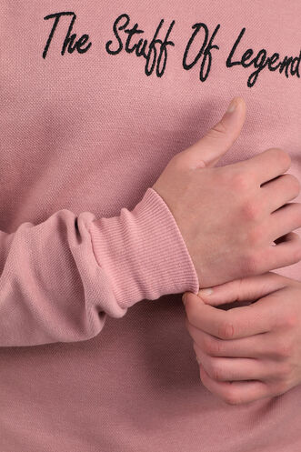 Slazenger BAR Erkek Sweatshirt Pudra - Thumbnail