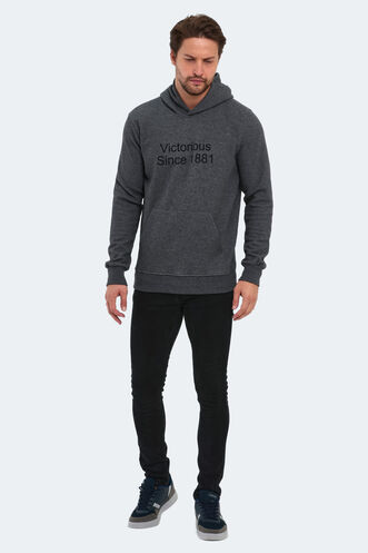 Slazenger BARNA Men's Sweatshirt Anthracite - Thumbnail