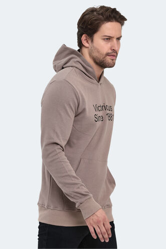 Slazenger BARNA Men's Sweatshirt Stone Grey - Thumbnail