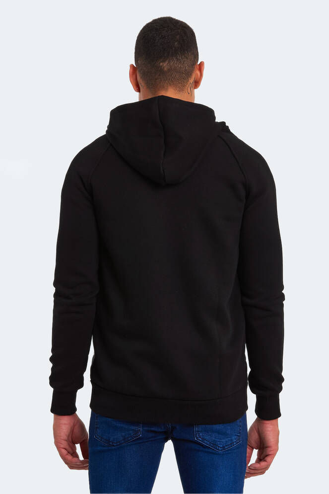 Slazenger BASS Erkek Sweatshirt Siyah