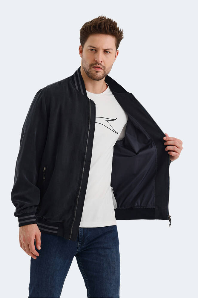 Slazenger BOMBERS Erkek Mont & Ceket Koyu Gri