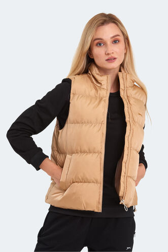 Slazenger BRAYLON Women's Vest Camel - Thumbnail