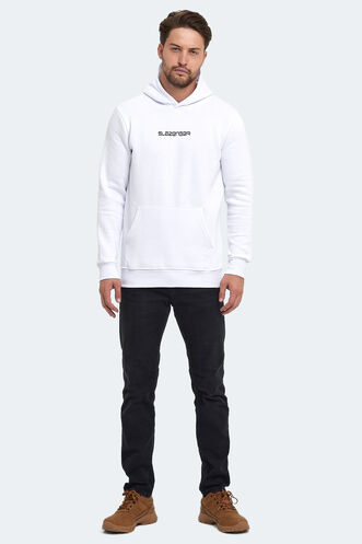 Slazenger BUSTER Erkek Sweatshirt Beyaz - Thumbnail