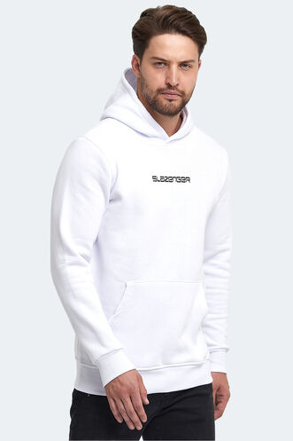 Slazenger BUSTER Erkek Sweatshirt Beyaz - Thumbnail