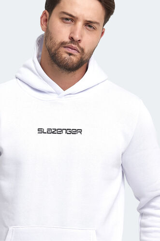 Slazenger BUSTER Erkek Sweatshirt Beyaz - Thumbnail