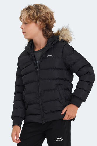 Slazenger CALISTO Unisex Kids Coat & Jacket Black - Thumbnail