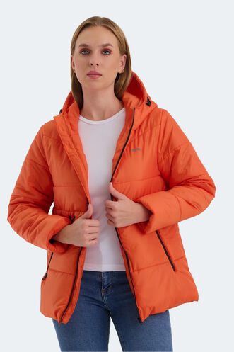 Slazenger CALLU Women's Coat & Jacket Orange - Thumbnail