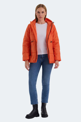 Slazenger CALLU Women's Coat & Jacket Orange - Thumbnail