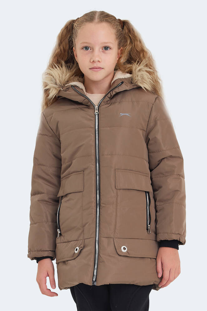 Slazenger CAMELIA Unisex Kids Coat & Jacket Beige