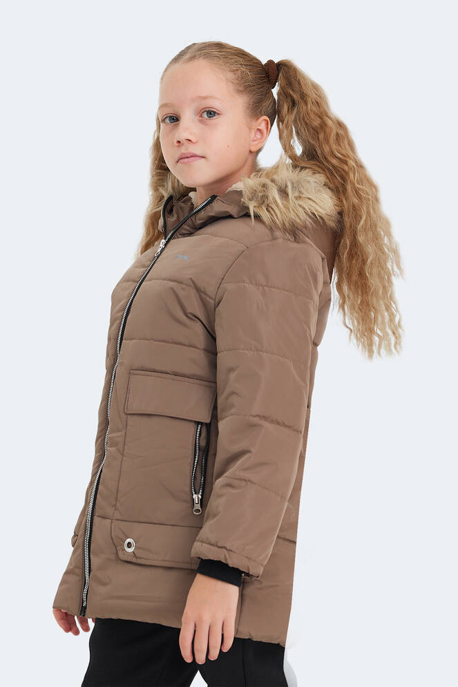 Slazenger CAMELIA Unisex Kids Coat & Jacket Beige