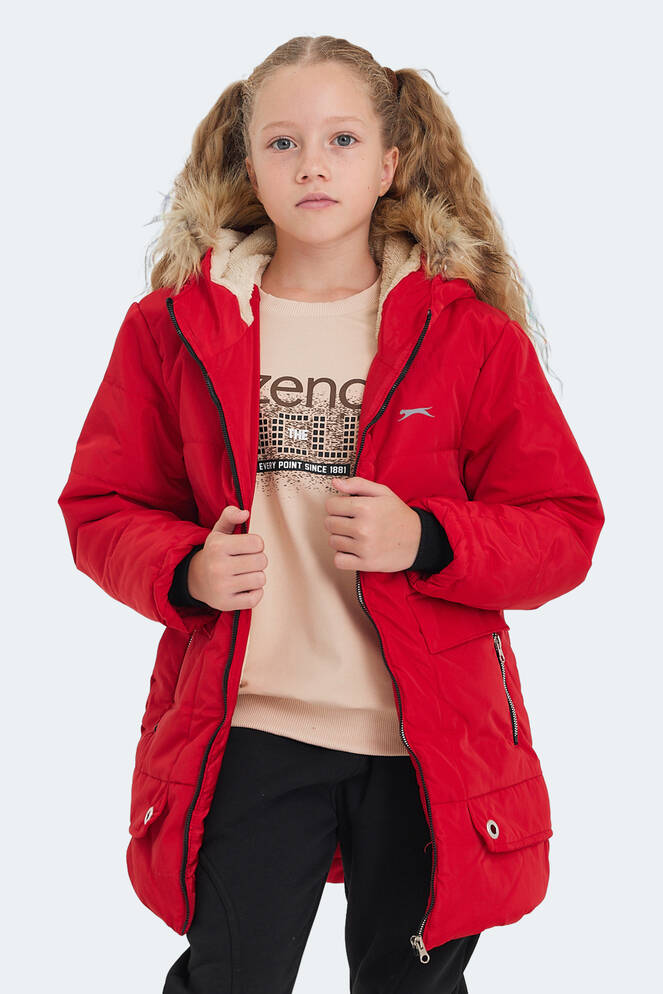 Slazenger CAMELIA Unisex Kids Coat & Jacket Red