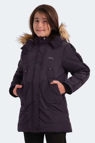 Slazenger CAMRON Girls' Coat & Jacket Purple - Thumbnail