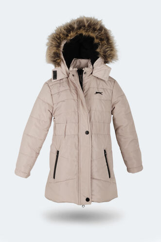 Slazenger CANDY NEW Girls' Children's Coat & Jacket Beige - Thumbnail