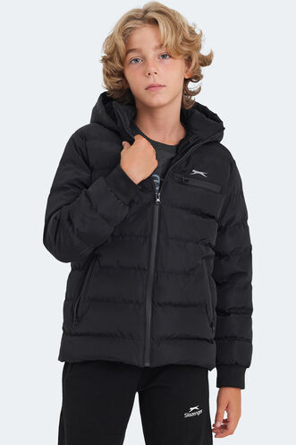 Slazenger CAPTAIN Unisex Kids Coat & Jacket Black - Thumbnail