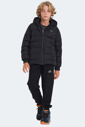 Slazenger CAPTAIN Unisex Kids Coat & Jacket Black - Thumbnail