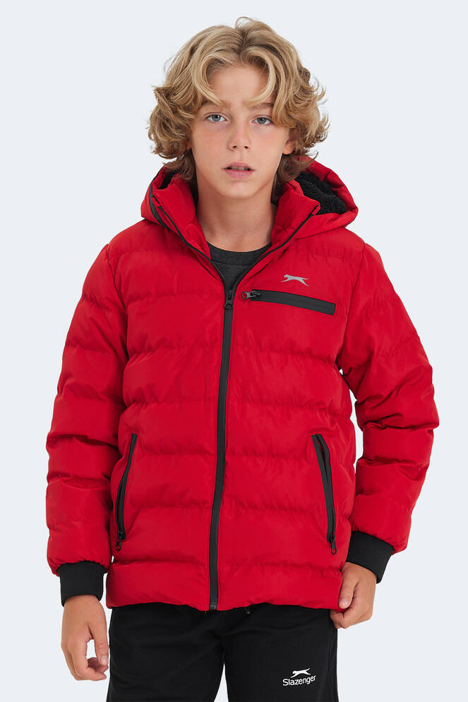 Slazenger CAPTAIN Unisex Kids Coat & Jacket Red