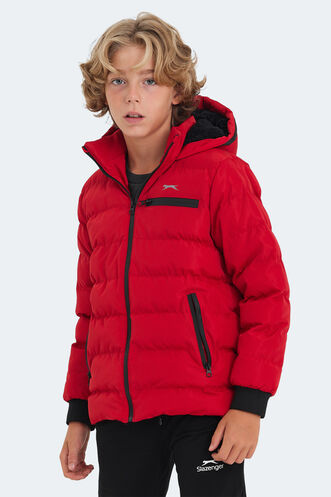 Slazenger CAPTAIN Unisex Kids Coat & Jacket Red - Thumbnail