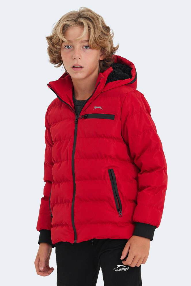 Slazenger CAPTAIN Unisex Kids Coat & Jacket Red