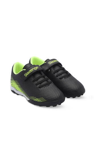 Slazenger CULTURAL Unisex Kids Football Shoes Black - Green - Thumbnail